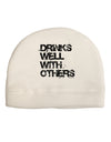 Drinks Well With Others Child Fleece Beanie Cap Hat by TooLoud-Beanie-TooLoud-White-One-Size-Fits-Most-Davson Sales