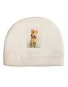 Golden Retriever Watercolor Adult Fleece Beanie Cap Hat-Beanie-TooLoud-White-One-Size-Fits-Most-Davson Sales