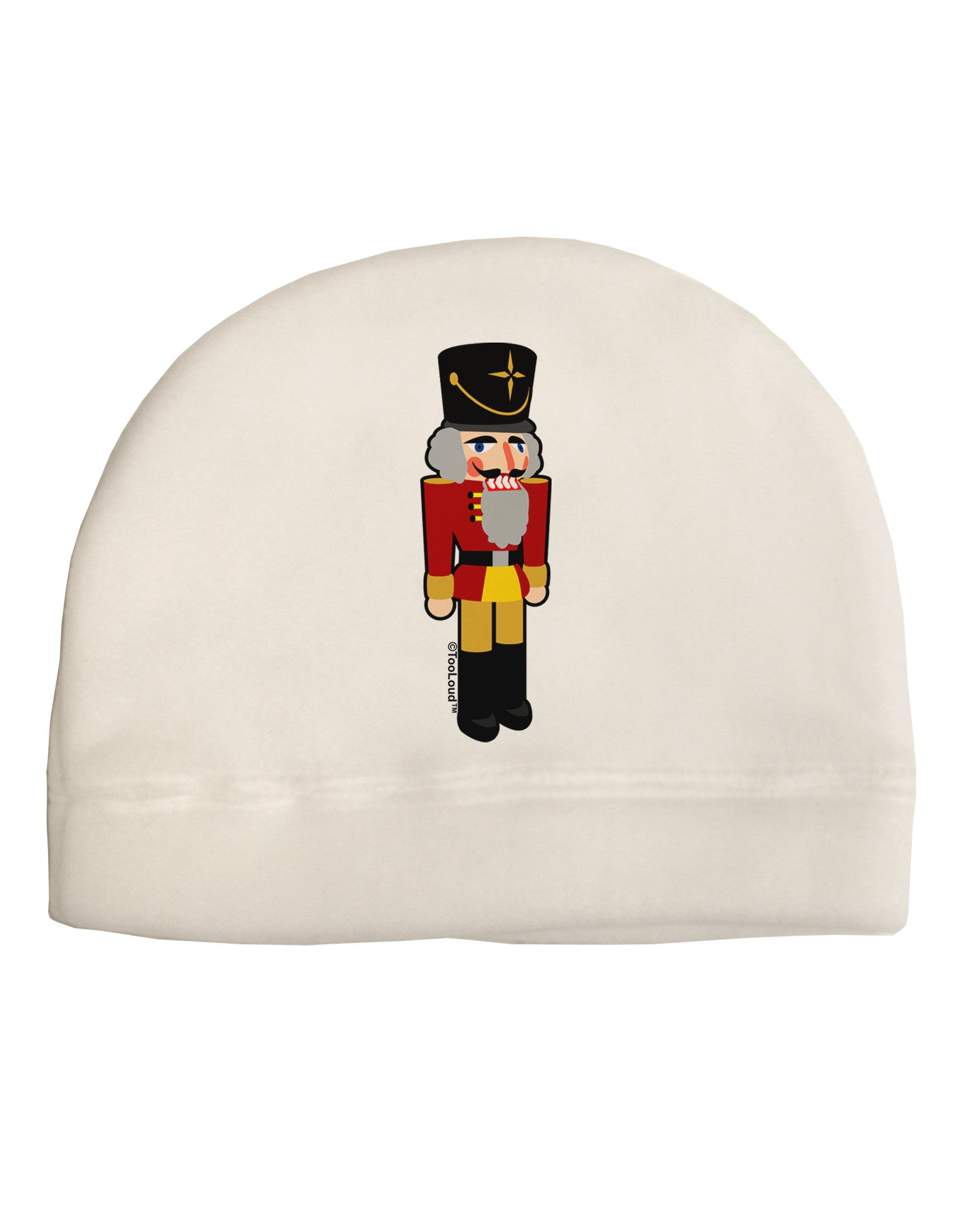 Festive Nutcracker - No Text Adult Fleece Beanie Cap Hat by-Beanie-TooLoud-White-One-Size-Fits-Most-Davson Sales