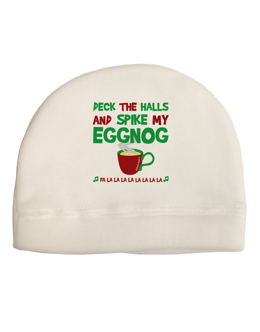 Spike My Eggnog Adult Fleece Beanie Cap Hat-Beanie-TooLoud-White-One-Size-Fits-Most-Davson Sales