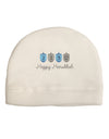 Happy Hanukkah Blue Dreidels Adult Fleece Beanie Cap Hat-Beanie-TooLoud-White-One-Size-Fits-Most-Davson Sales