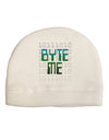 Byte Me Adult Fleece Beanie Cap Hat-Beanie-TooLoud-White-One-Size-Fits-Most-Davson Sales