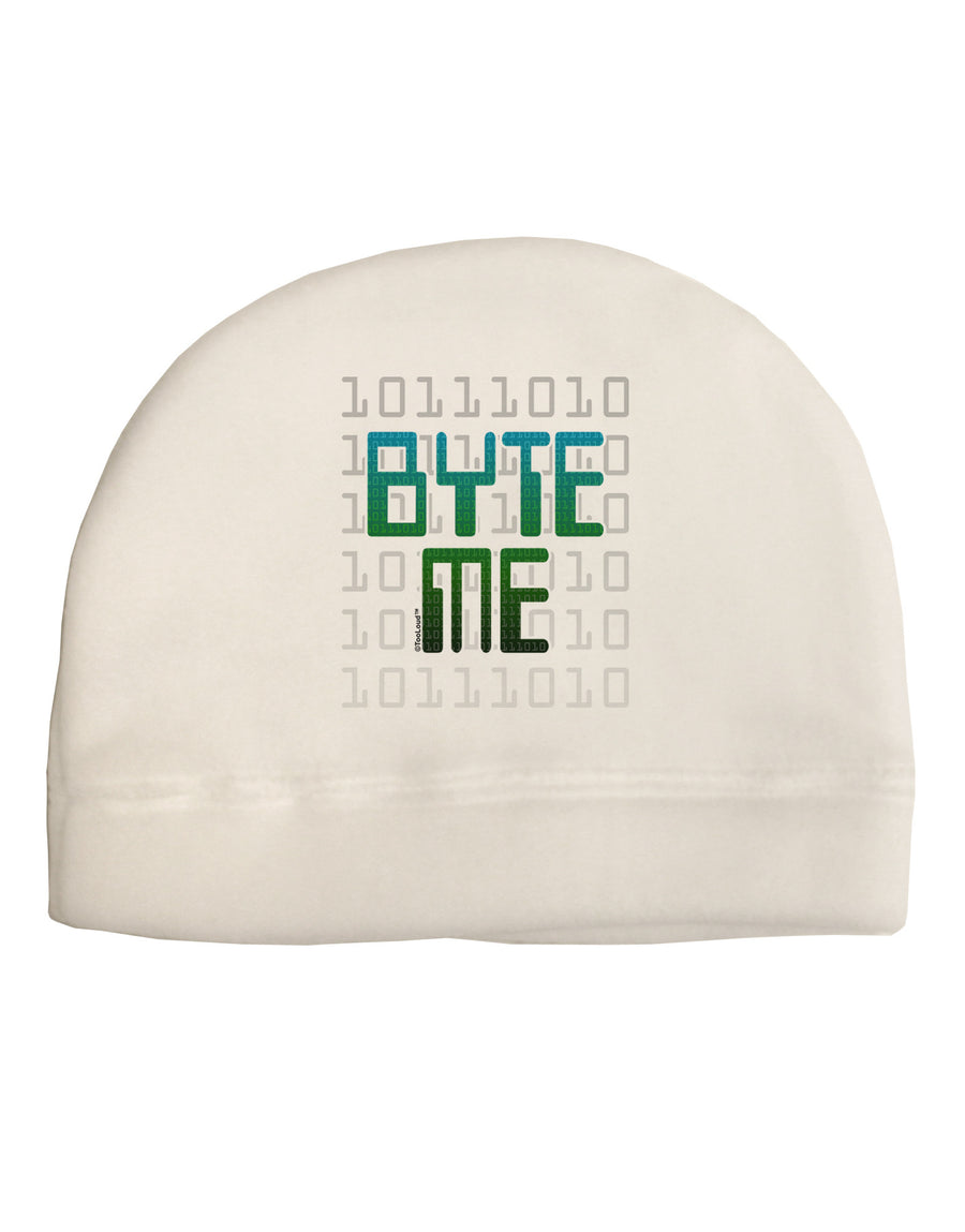 Byte Me Adult Fleece Beanie Cap Hat-Beanie-TooLoud-White-One-Size-Fits-Most-Davson Sales