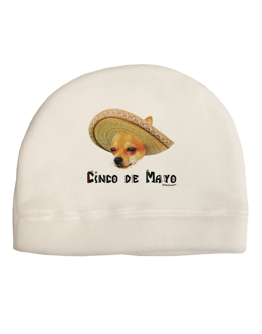 Chihuahua Dog with Sombrero - Cinco de Mayo Child Fleece Beanie Cap Hat by TooLoud-Beanie-TooLoud-White-One-Size-Fits-Most-Davson Sales