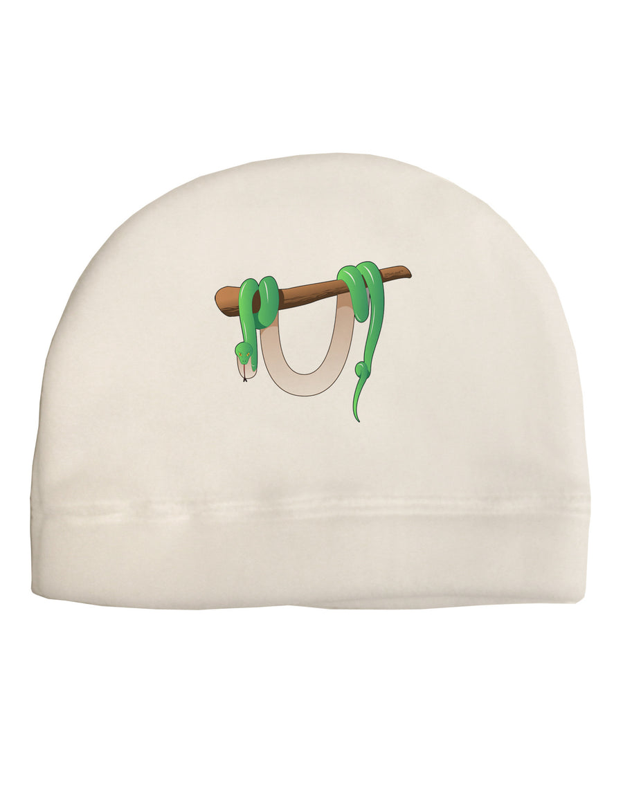 Anaconda Design Green Child Fleece Beanie Cap Hat-Beanie-TooLoud-White-One-Size-Fits-Most-Davson Sales