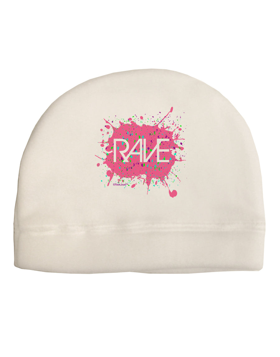 Rave Splatter Pink Adult Fleece Beanie Cap Hat-Beanie-TooLoud-White-One-Size-Fits-Most-Davson Sales