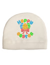 Happy Easter Easter Eggs Adult Fleece Beanie Cap Hat by TooLoud-Beanie-TooLoud-White-One-Size-Fits-Most-Davson Sales