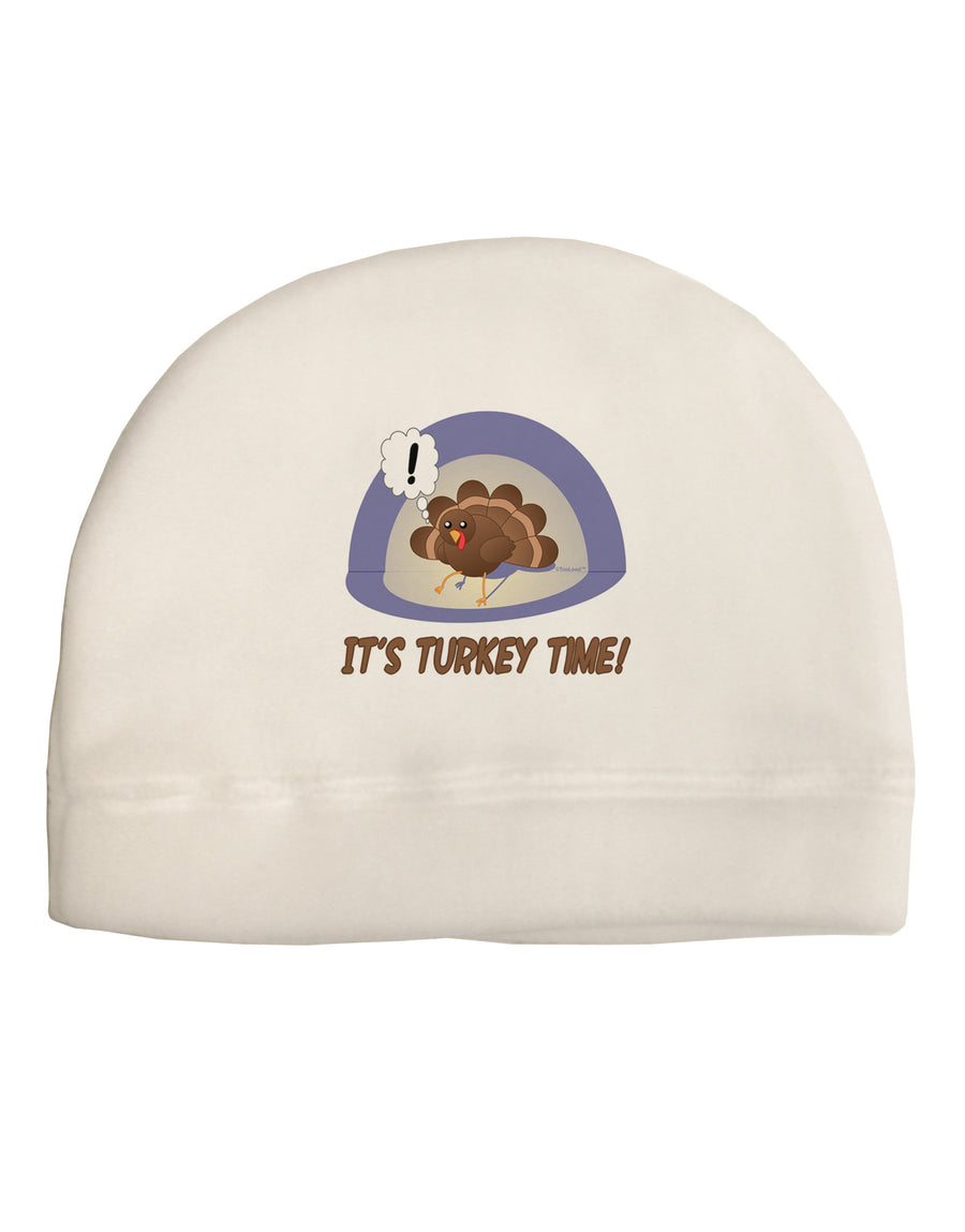 Escaping Turkey - Turkey Time Funny Child Fleece Beanie Cap Hat-Beanie-TooLoud-White-One-Size-Fits-Most-Davson Sales