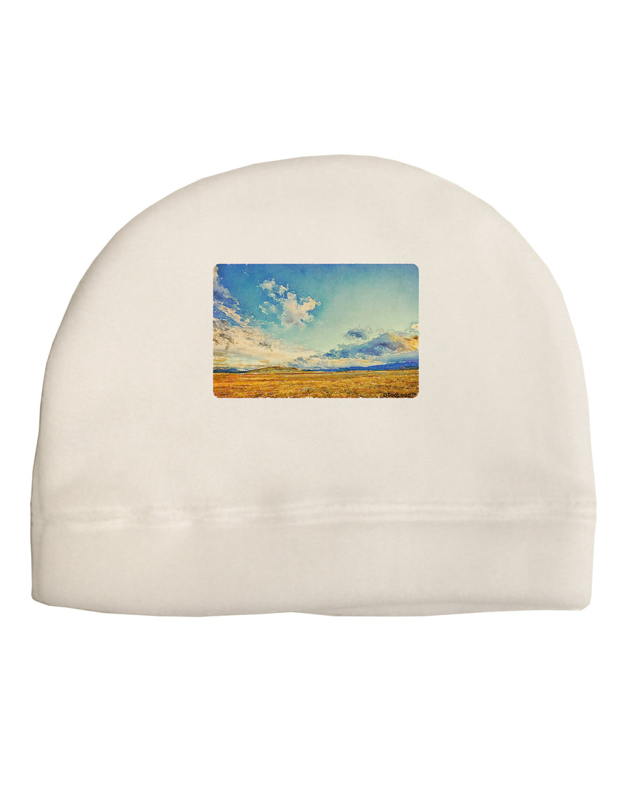 Garden of the Gods Watercolor Child Fleece Beanie Cap Hat-Beanie-TooLoud-White-One-Size-Fits-Most-Davson Sales