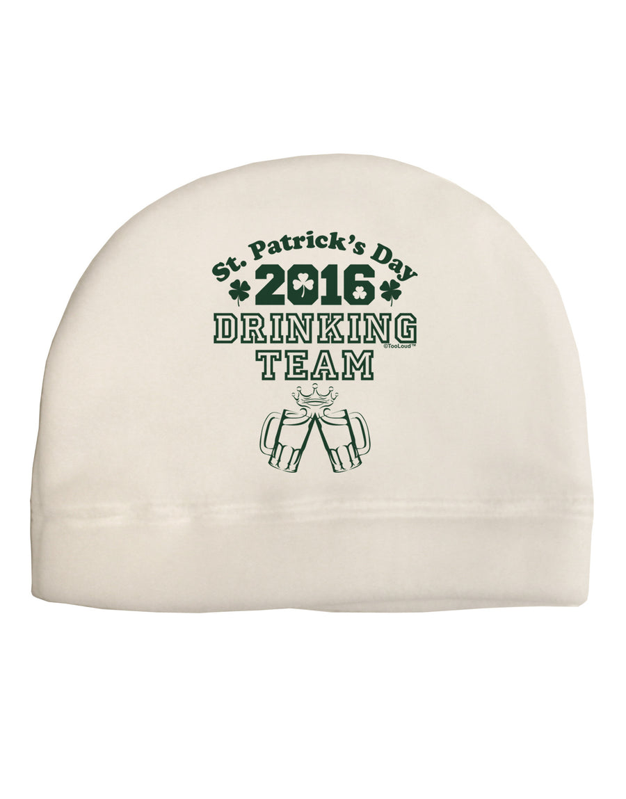 St Patricks Day Drinking Team Adult Fleece Beanie Cap Hat-Beanie-TooLoud-White-One-Size-Fits-Most-Davson Sales