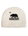 California Republic Design - Cali Bear Adult Fleece Beanie Cap Hat by TooLoud-Beanie-TooLoud-White-One-Size-Fits-Most-Davson Sales