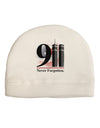 911 Never Forgotten Adult Fleece Beanie Cap Hat-Beanie-TooLoud-White-One-Size-Fits-Most-Davson Sales