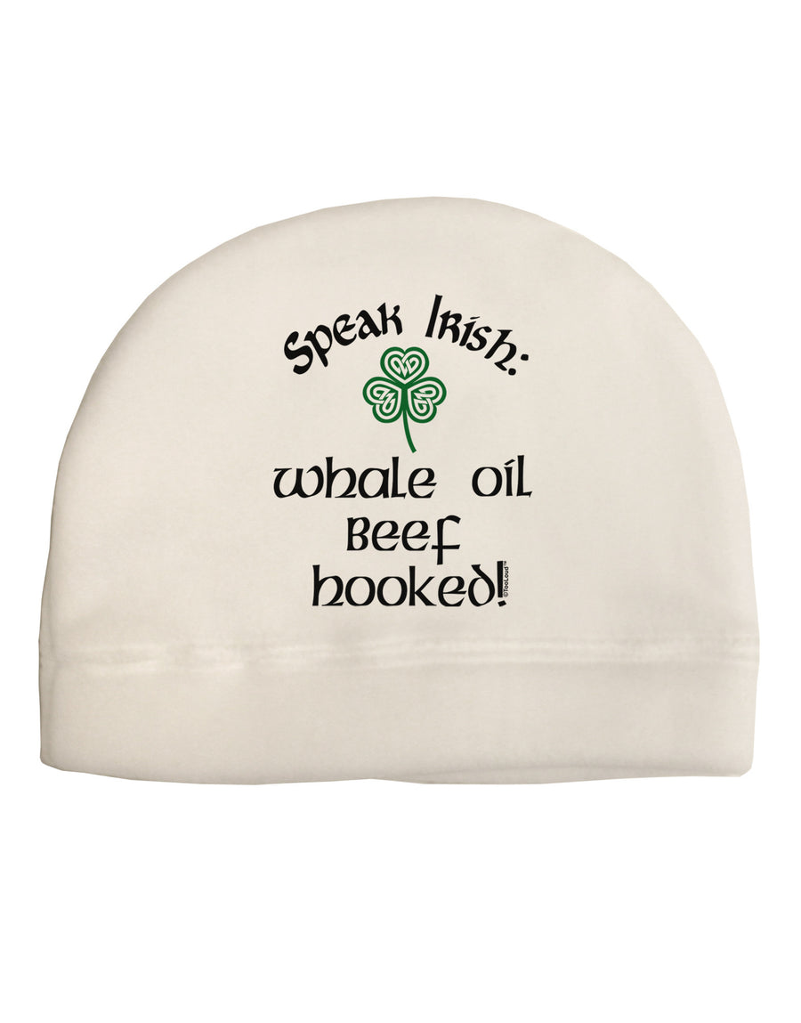 Speak Irish - Whale Oil Beef Hooked Child Fleece Beanie Cap Hat-Beanie-TooLoud-White-One-Size-Fits-Most-Davson Sales