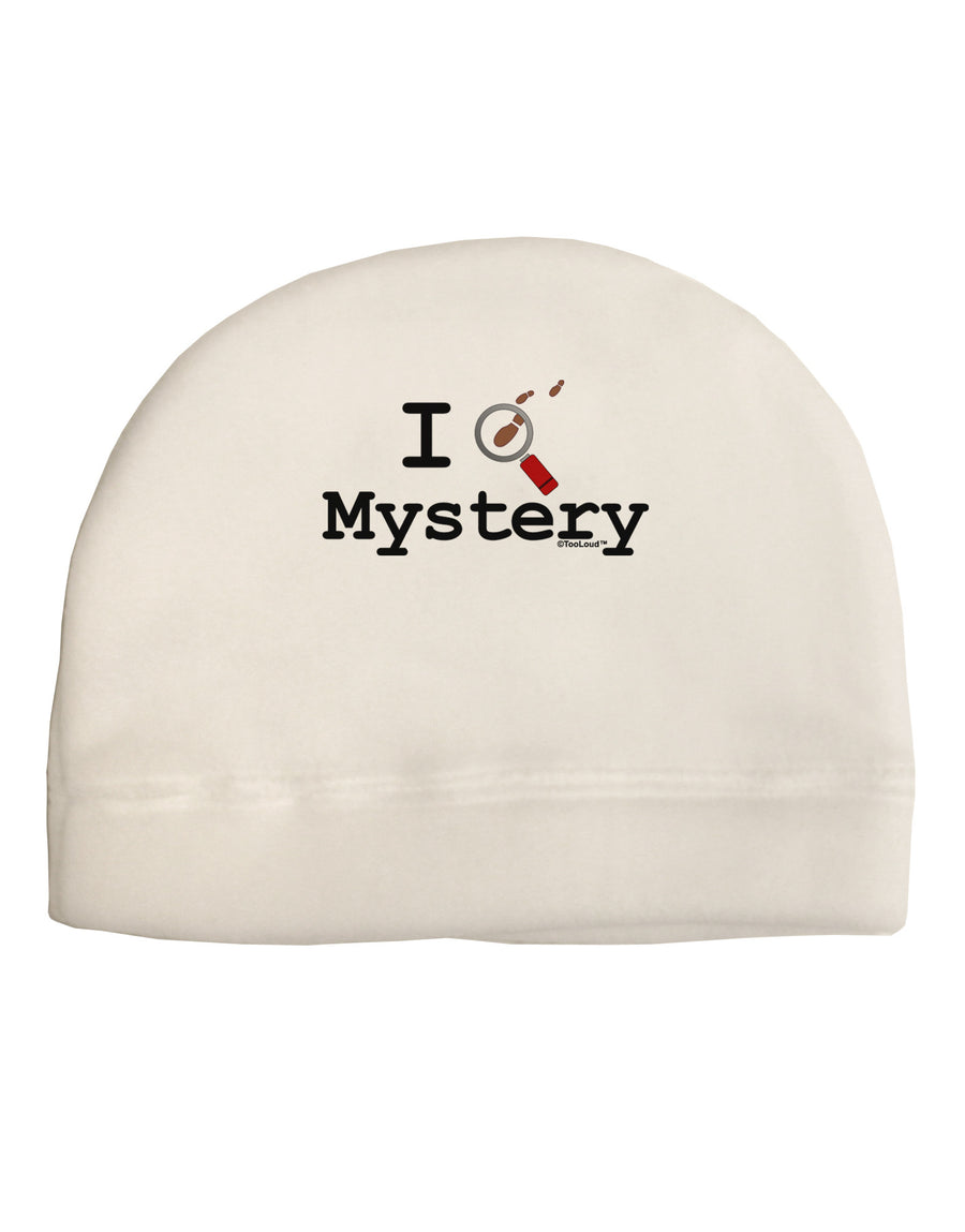 I Love Mystery Adult Fleece Beanie Cap Hat-Beanie-TooLoud-White-One-Size-Fits-Most-Davson Sales