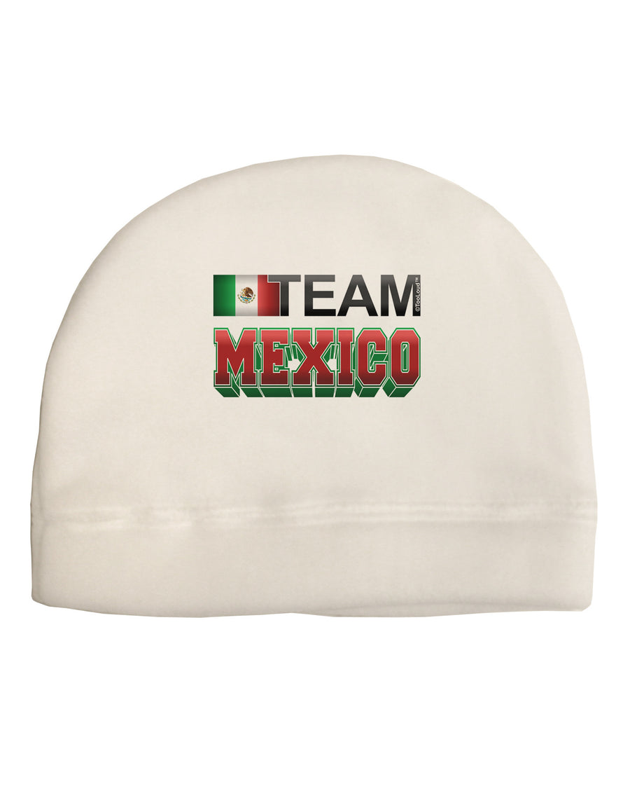 Sporty Team Mexico Adult Fleece Beanie Cap Hat-Beanie-TooLoud-White-One-Size-Fits-Most-Davson Sales