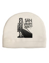 San Francisco Text Bay Bridge Adult Fleece Beanie Cap Hat-Beanie-TooLoud-White-One-Size-Fits-Most-Davson Sales