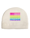 American Pride - Rainbow Flag - Freedom Adult Fleece Beanie Cap Hat-Beanie-TooLoud-White-One-Size-Fits-Most-Davson Sales