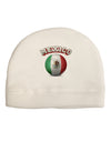 Soccer Ball Flag - Mexico Adult Fleece Beanie Cap Hat-Beanie-TooLoud-White-One-Size-Fits-Most-Davson Sales