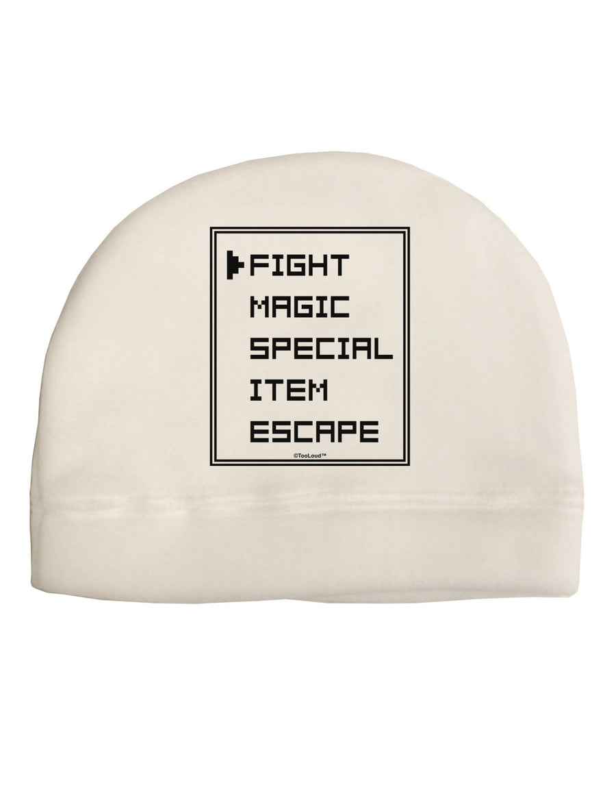 RPG Command Selection List Adult Fleece Beanie Cap Hat by TooLoud-Beanie-TooLoud-White-One-Size-Fits-Most-Davson Sales