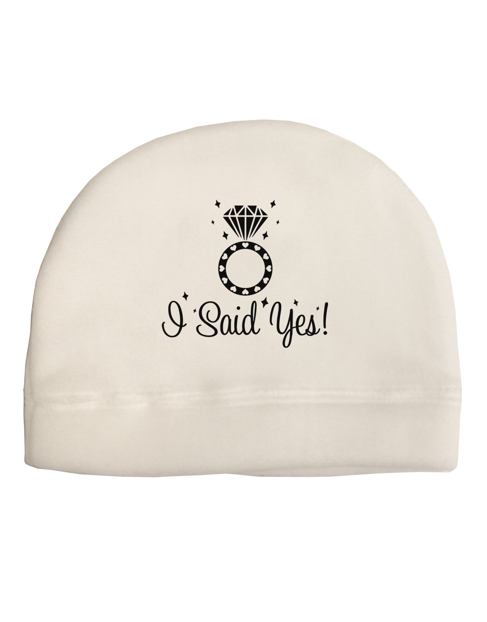 I Said Yes - Diamond Ring Adult Fleece Beanie Cap Hat-Beanie-TooLoud-White-One-Size-Fits-Most-Davson Sales