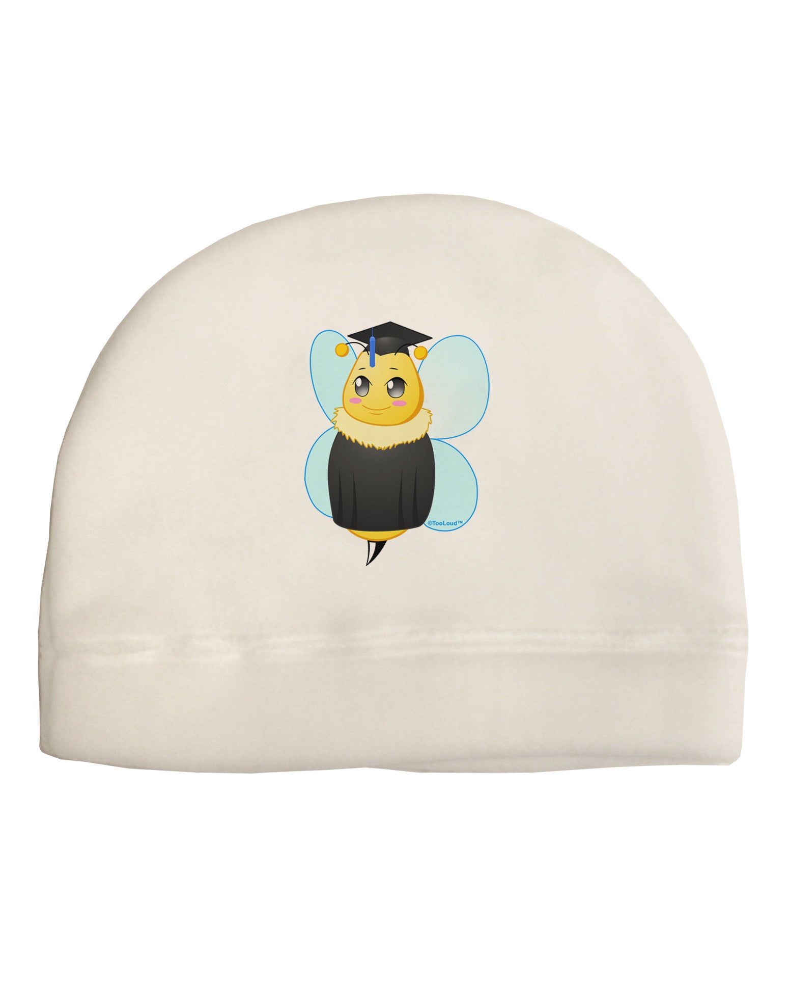 Graduation Bee Adult Fleece Beanie Cap Hat-Beanie-TooLoud-White-One-Size-Fits-Most-Davson Sales