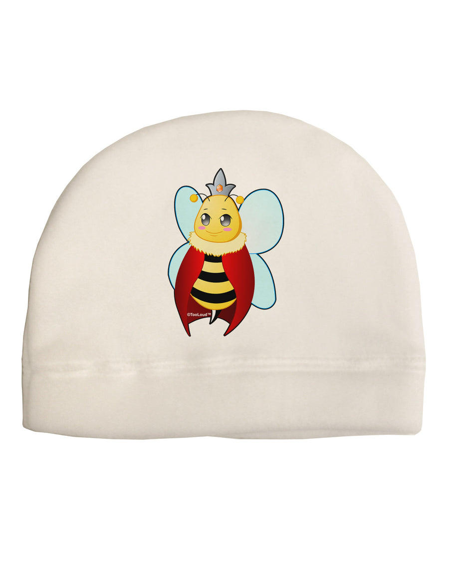 Queen Bee Mothers Day Adult Fleece Beanie Cap Hat-Beanie-TooLoud-White-One-Size-Fits-Most-Davson Sales