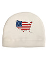 United States Cutout - American Flag Design Child Fleece Beanie Cap Hat by TooLoud-Beanie-TooLoud-White-One-Size-Fits-Most-Davson Sales