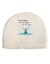 Let It Snow Happy Snowman Adult Fleece Beanie Cap Hat-Beanie-TooLoud-White-One-Size-Fits-Most-Davson Sales