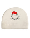 Kyu-T Face Kattia Santa Hat Girl Cat Child Fleece Beanie Cap Hat-Beanie-TooLoud-White-One-Size-Fits-Most-Davson Sales