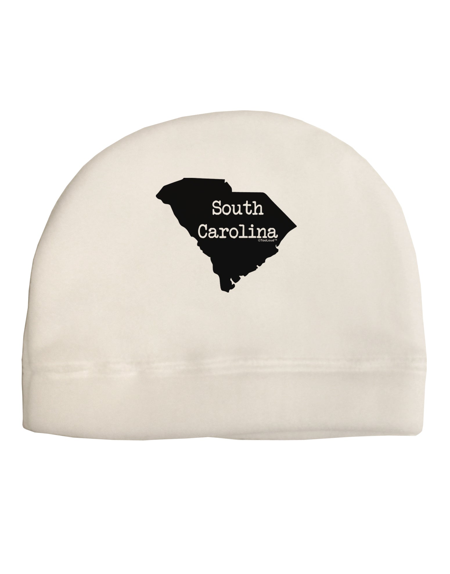 South Carolina - United States Shape Adult Fleece Beanie Cap Hat by TooLoud-Beanie-TooLoud-White-One-Size-Fits-Most-Davson Sales