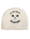 My Cats are my Valentines Adult Fleece Beanie Cap Hat by-Beanie-TooLoud-White-One-Size-Fits-Most-Davson Sales