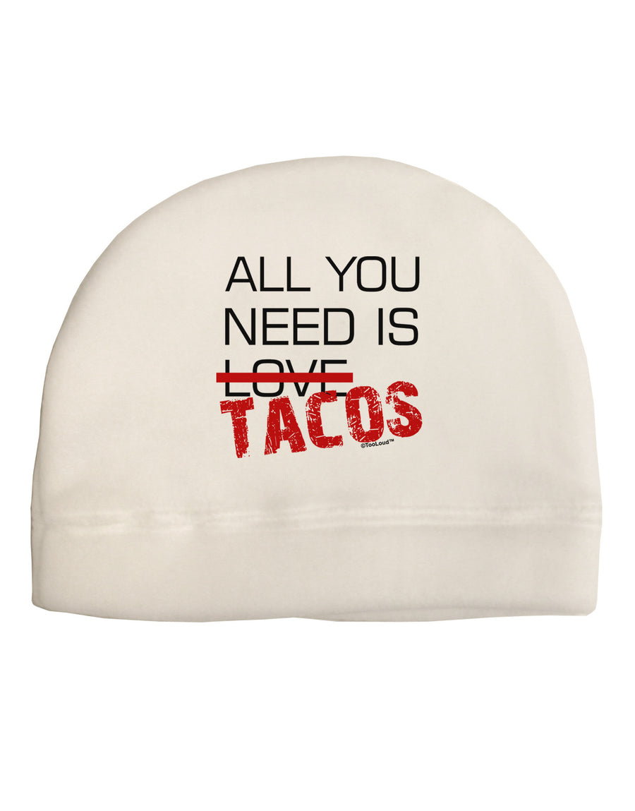 All You Need Is Tacos Child Fleece Beanie Cap Hat-Beanie-TooLoud-White-One-Size-Fits-Most-Davson Sales