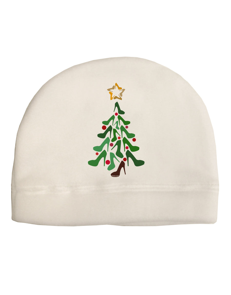 High Heels Shoes Christmas Tree Adult Fleece Beanie Cap Hat-Beanie-TooLoud-White-One-Size-Fits-Most-Davson Sales