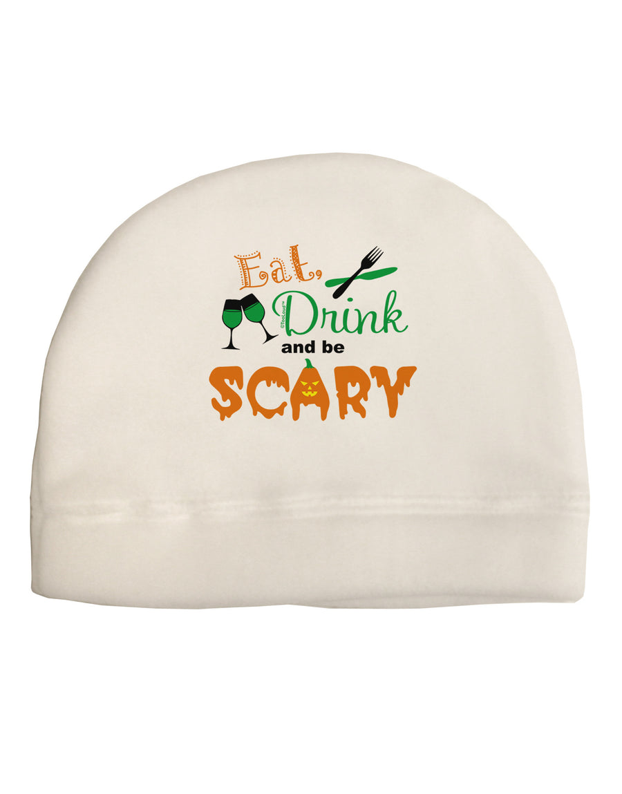 Eat Drink Scary Green Adult Fleece Beanie Cap Hat-Beanie-TooLoud-White-One-Size-Fits-Most-Davson Sales