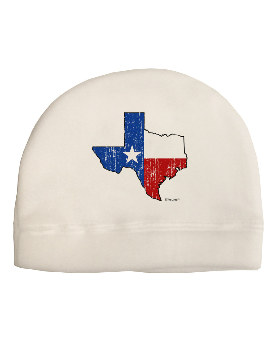 State of Texas Flag Design - Distressed Child Fleece Beanie Cap Hat-Beanie-TooLoud-White-One-Size-Fits-Most-Davson Sales