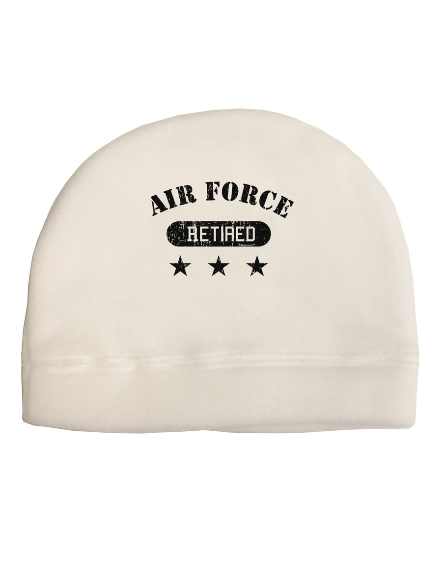 Retired Air Force Adult Fleece Beanie Cap Hat-Beanie-TooLoud-White-One-Size-Fits-Most-Davson Sales