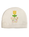 Easter Tulip Design - Yellow Adult Fleece Beanie Cap Hat by TooLoud-Beanie-TooLoud-White-One-Size-Fits-Most-Davson Sales