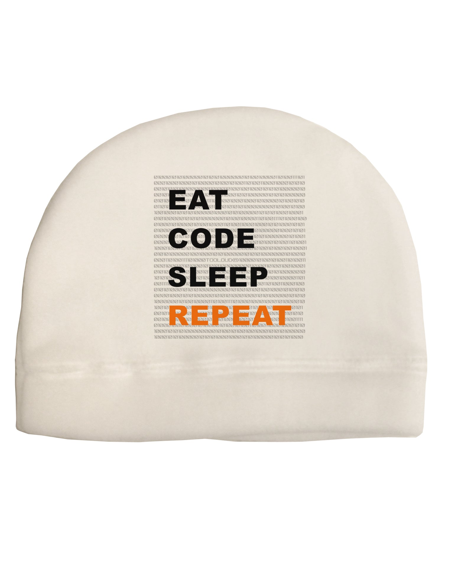 Eat Sleep Code Repeat Adult Fleece Beanie Cap Hat by TooLoud-TooLoud-White-One-Size-Fits-Most-Davson Sales