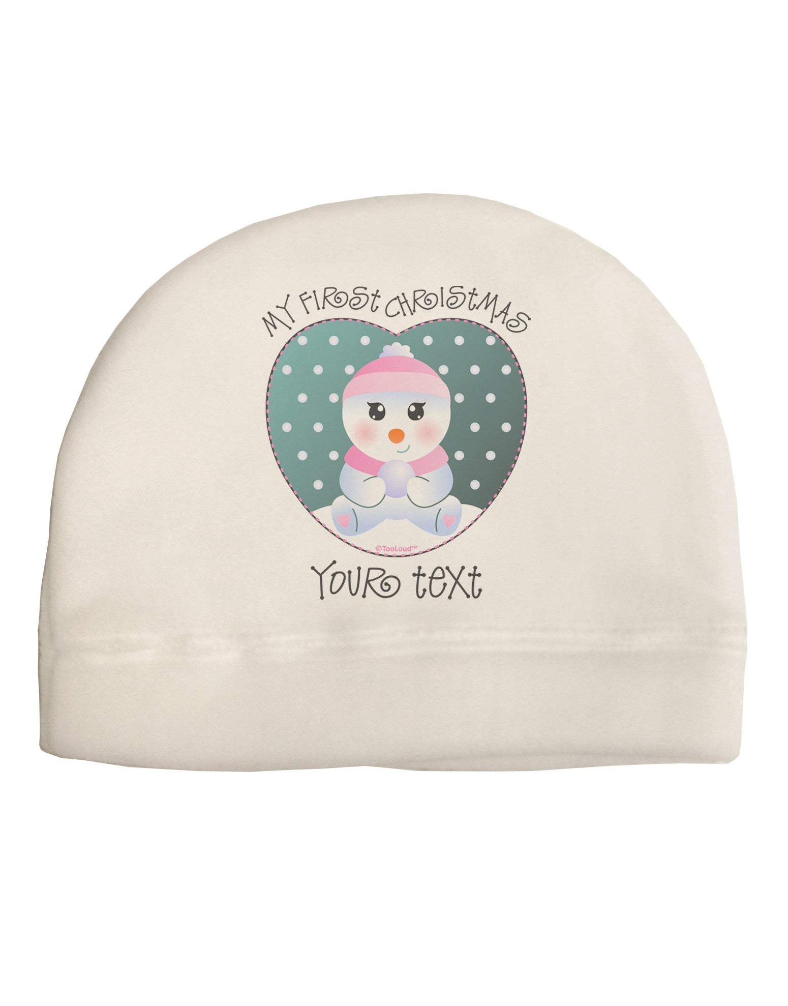 Personalized My First Christmas Snowbaby Girl Child Fleece Beanie Cap Hat-Beanie-TooLoud-White-One-Size-Fits-Most-Davson Sales