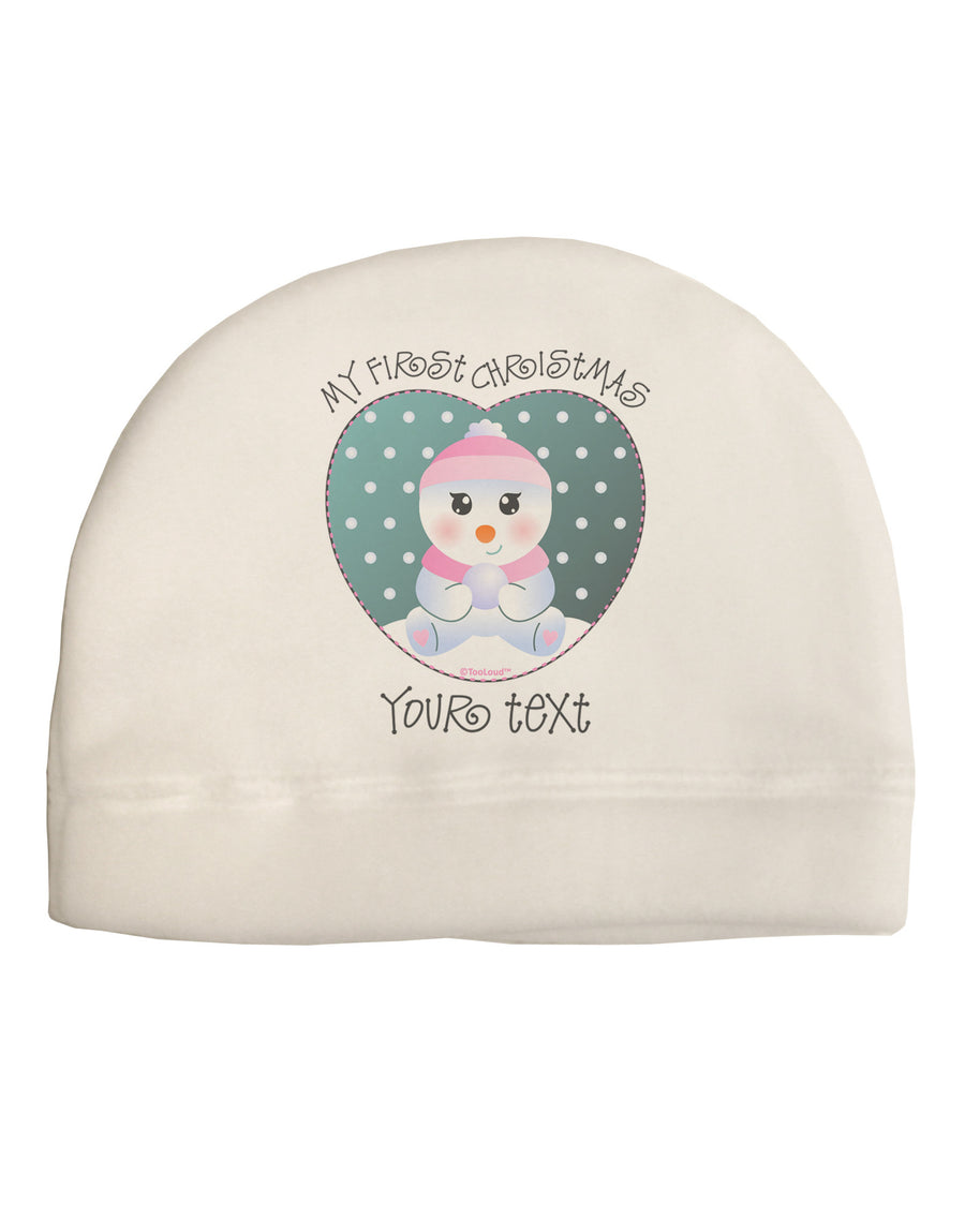 Personalized My First Christmas Snowbaby Girl Child Fleece Beanie Cap Hat-Beanie-TooLoud-White-One-Size-Fits-Most-Davson Sales