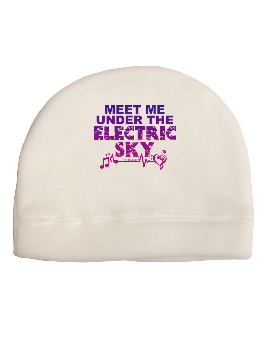 Electric Sky Color Adult Fleece Beanie Cap Hat-Beanie-TooLoud-White-One-Size-Fits-Most-Davson Sales