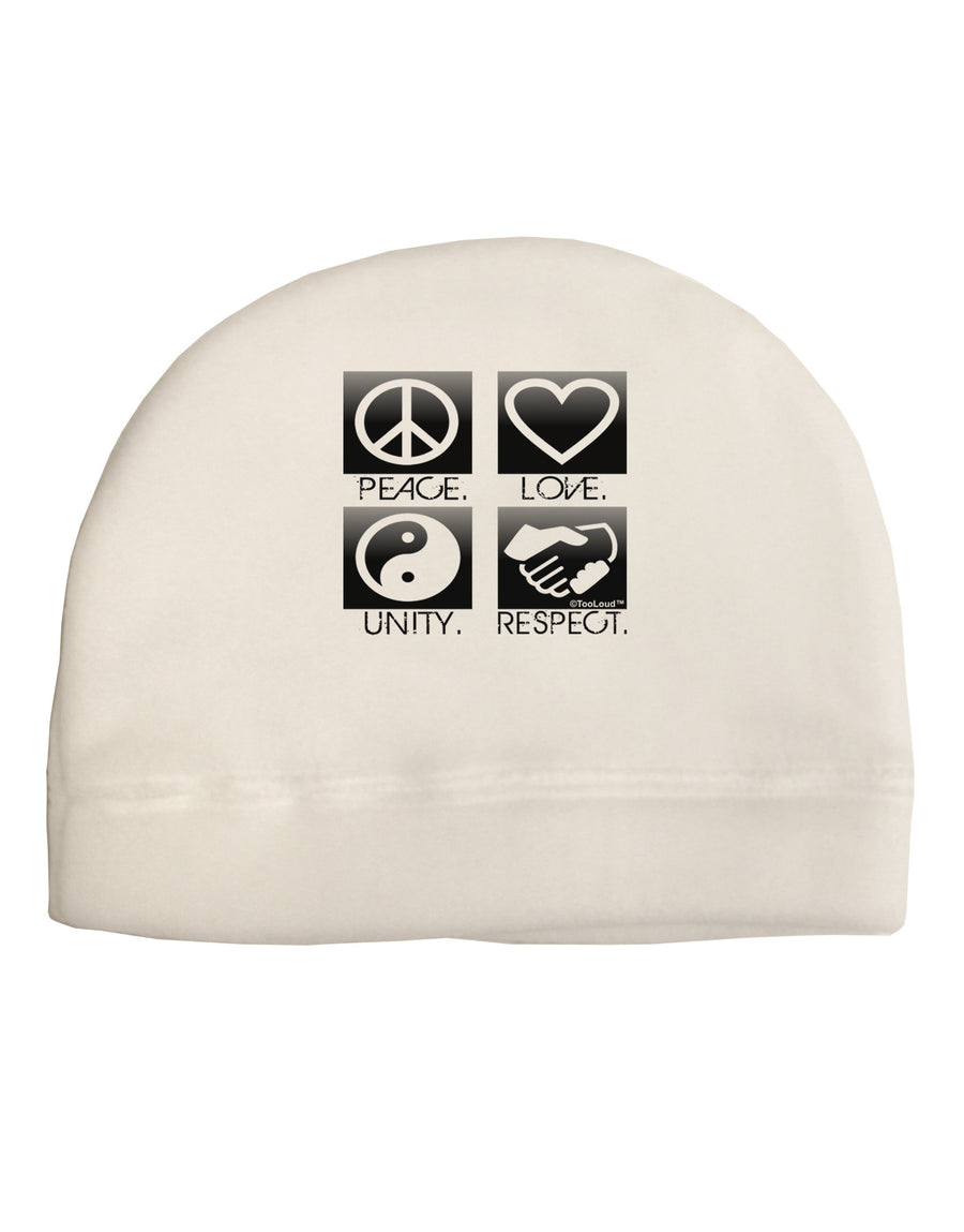 PLUR Squares BnW Adult Fleece Beanie Cap Hat-Beanie-TooLoud-White-One-Size-Fits-Most-Davson Sales