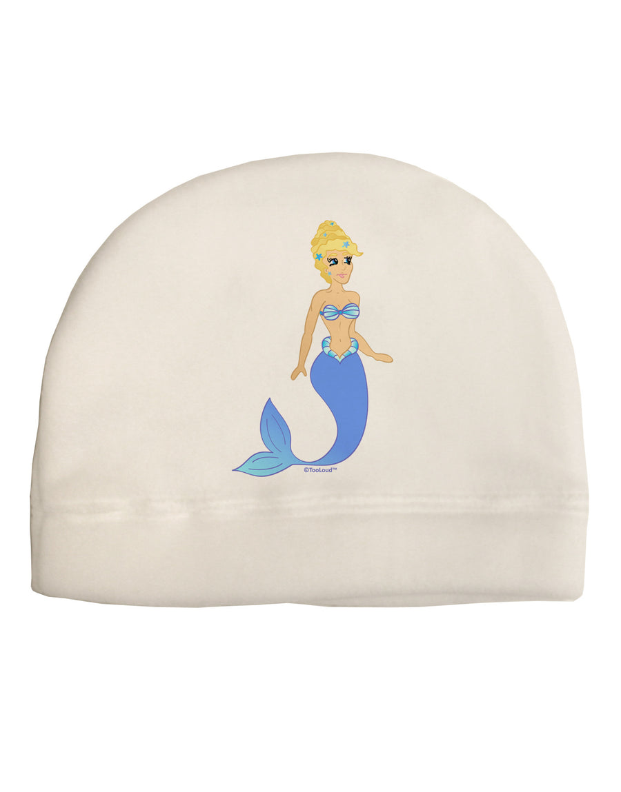 Mermaid Design - Blue Child Fleece Beanie Cap Hat-Beanie-TooLoud-White-One-Size-Fits-Most-Davson Sales