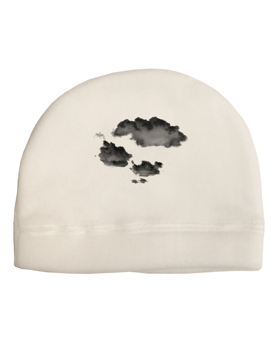 Inverted Puffy Clouds Adult Fleece Beanie Cap Hat-Beanie-TooLoud-White-One-Size-Fits-Most-Davson Sales