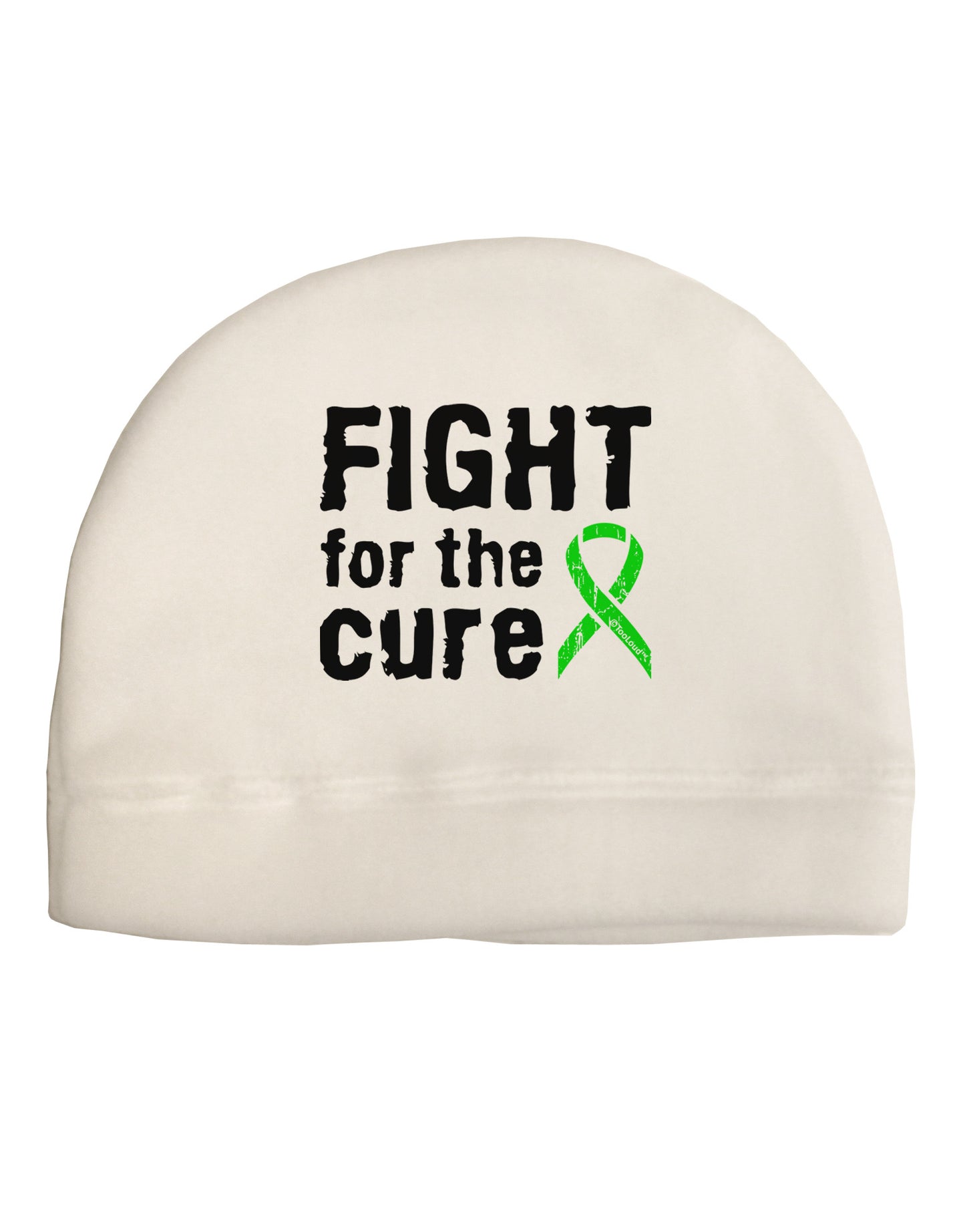 Fight for the Cure - Lime Green Ribbon Lyme Disease Adult Fleece Beanie Cap Hat-Beanie-TooLoud-White-One-Size-Fits-Most-Davson Sales