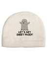 Let's Get Sheet Faced Adult Fleece Beanie Cap Hat by TooLoud-Beanie-TooLoud-White-One-Size-Fits-Most-Davson Sales