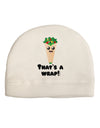 Thats A Wrap Cute Wrap Adult Fleece Beanie Cap Hat-Beanie-TooLoud-White-One-Size-Fits-Most-Davson Sales