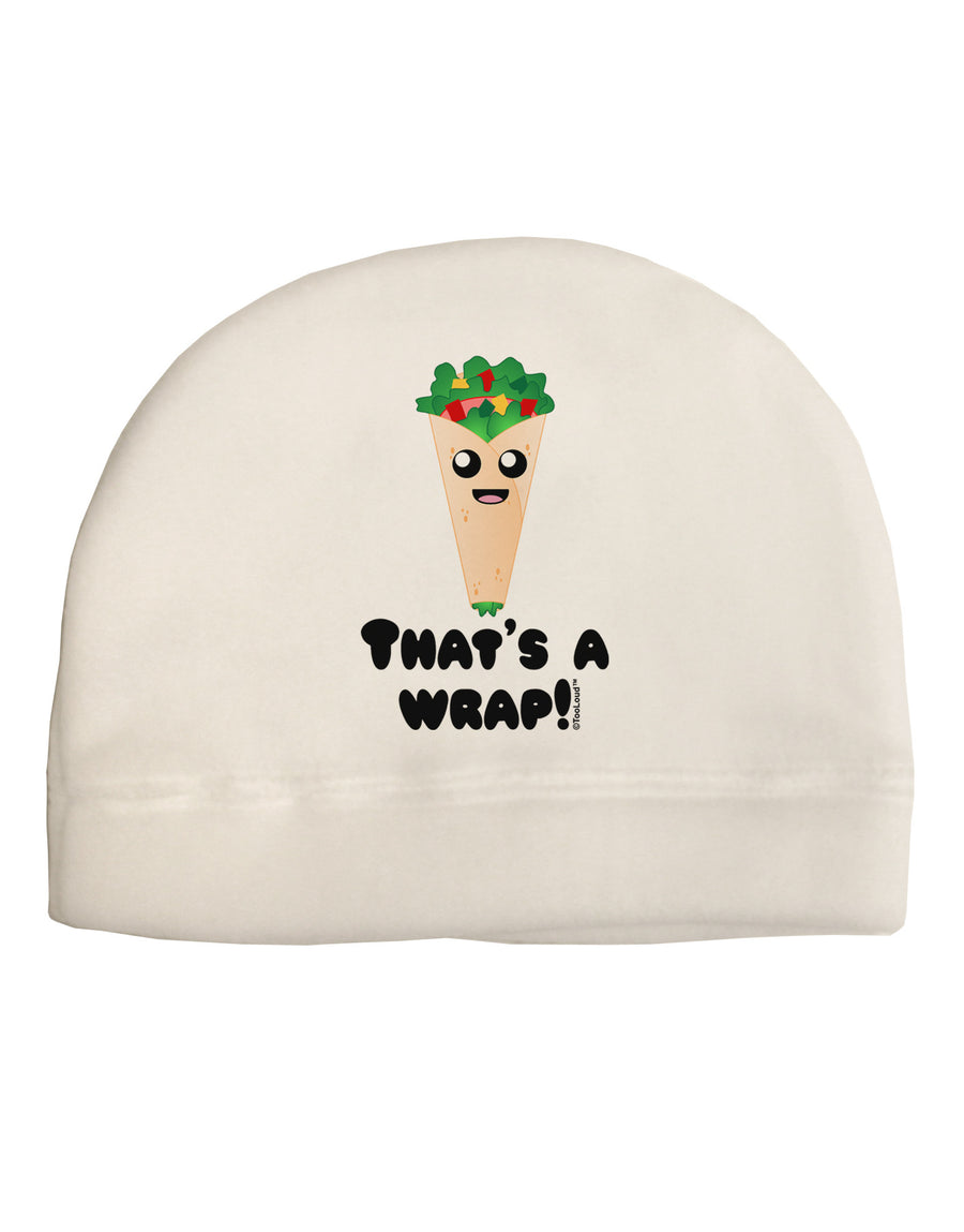 Thats A Wrap Cute Wrap Adult Fleece Beanie Cap Hat-Beanie-TooLoud-White-One-Size-Fits-Most-Davson Sales