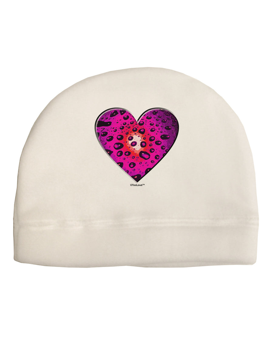 Water Droplet Heart Magenta Child Fleece Beanie Cap Hat by TooLoud-Beanie-TooLoud-White-One-Size-Fits-Most-Davson Sales