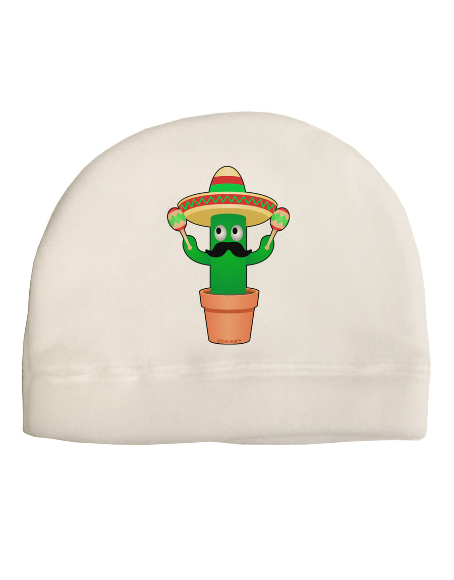 Fiesta Cactus Adult Fleece Beanie Cap Hat-Beanie-TooLoud-White-One-Size-Fits-Most-Davson Sales